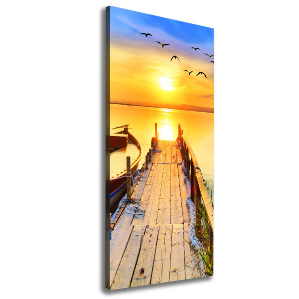 Verticale foto op canvas Meer