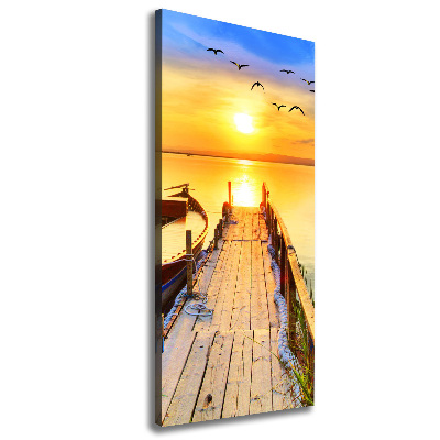 Verticale foto op canvas Meer