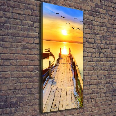 Verticale foto op canvas Meer