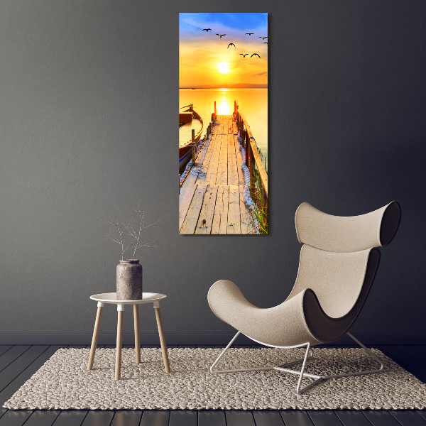 Verticale foto op canvas Meer