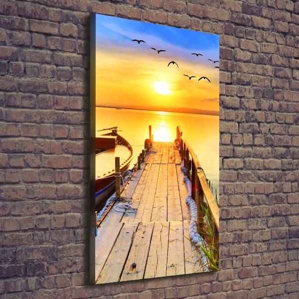 Verticale foto op canvas Meer