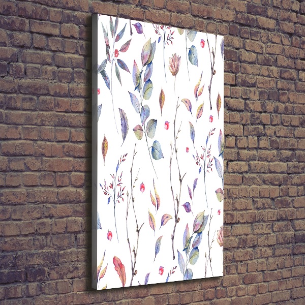 Verticaal schilderij op canvas Eucalyptusbladeren