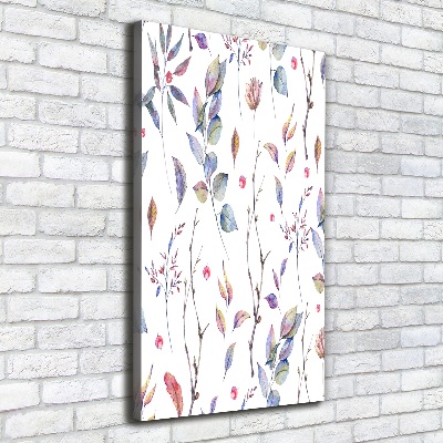 Verticaal schilderij op canvas Eucalyptusbladeren