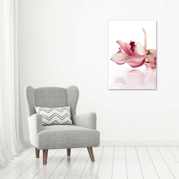 Verticale foto op canvas Roze orchidee