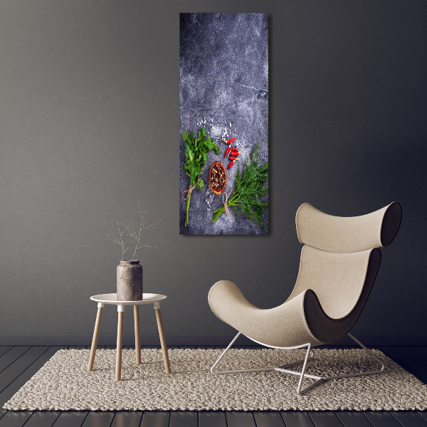 Verticale canvasfoto Kruiden en specerijen