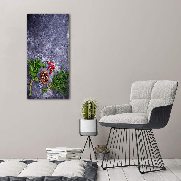 Verticale canvasfoto Kruiden en specerijen