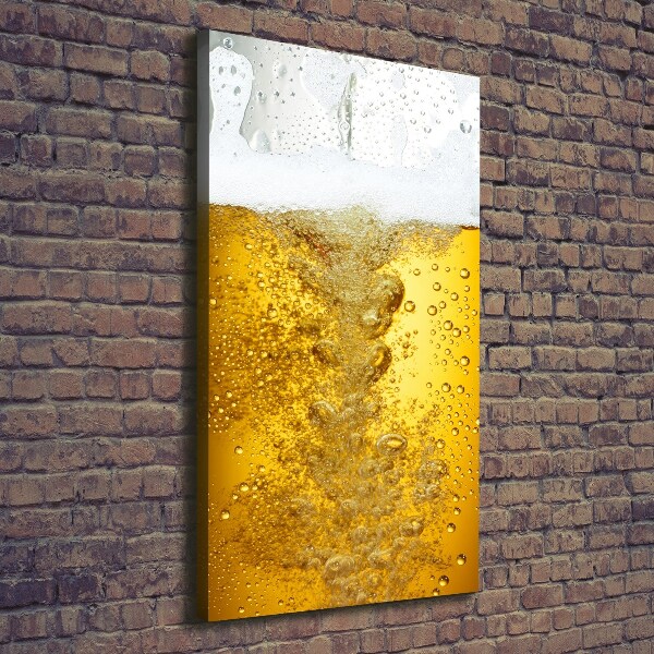 Verticaal canvasschilderij Bier