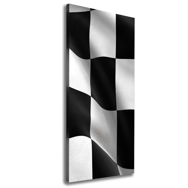 Verticale foto op canvas Finishvlag