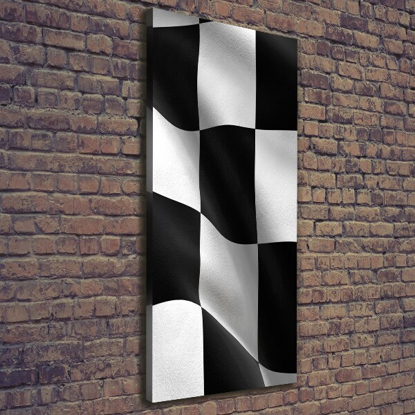 Verticale foto op canvas Finishvlag