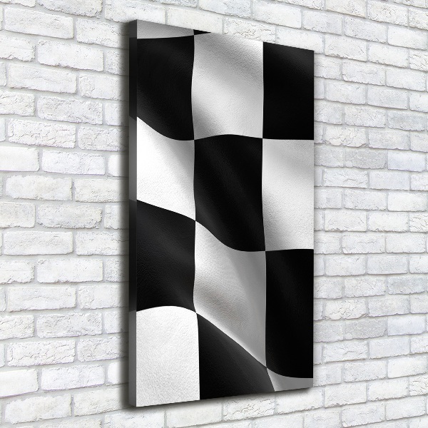 Verticale foto op canvas Finishvlag