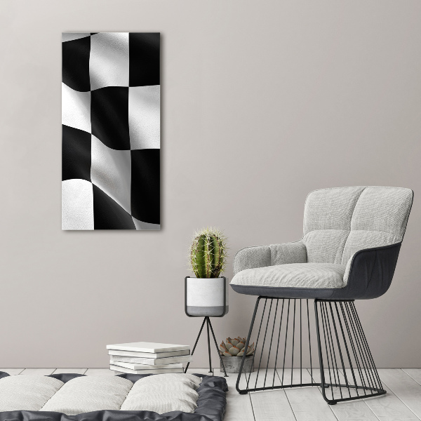 Verticale foto op canvas Finishvlag