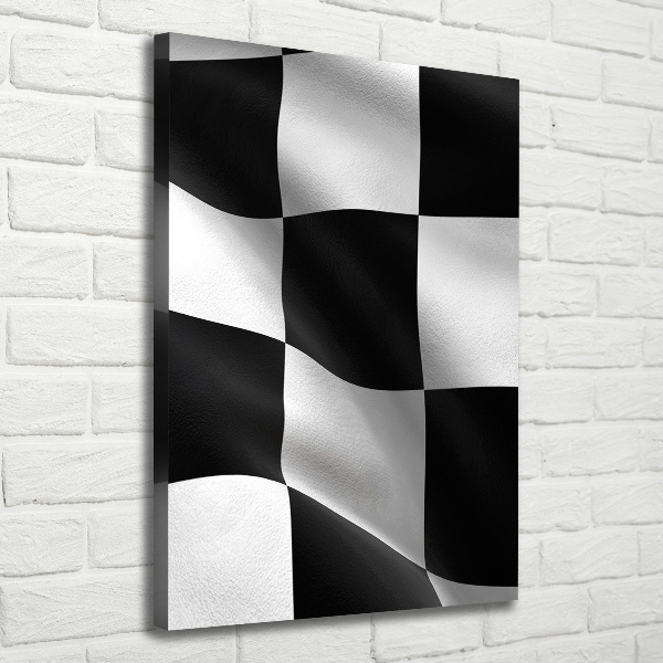 Verticale foto op canvas Finishvlag