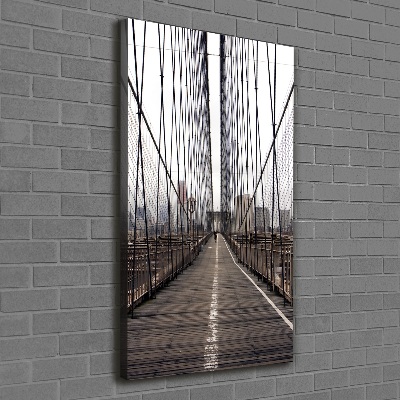 Verticaal canvasschilderij Brooklynbrug