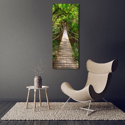 Verticaal schilderij op canvas Hangbrug