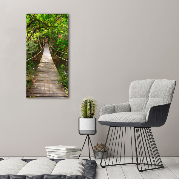 Verticaal schilderij op canvas Hangbrug