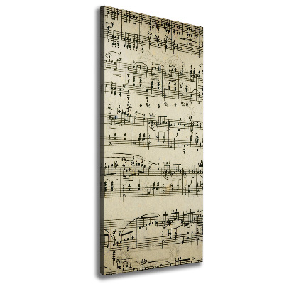 Verticale canvasfoto Aantekeningen over een personeelslid