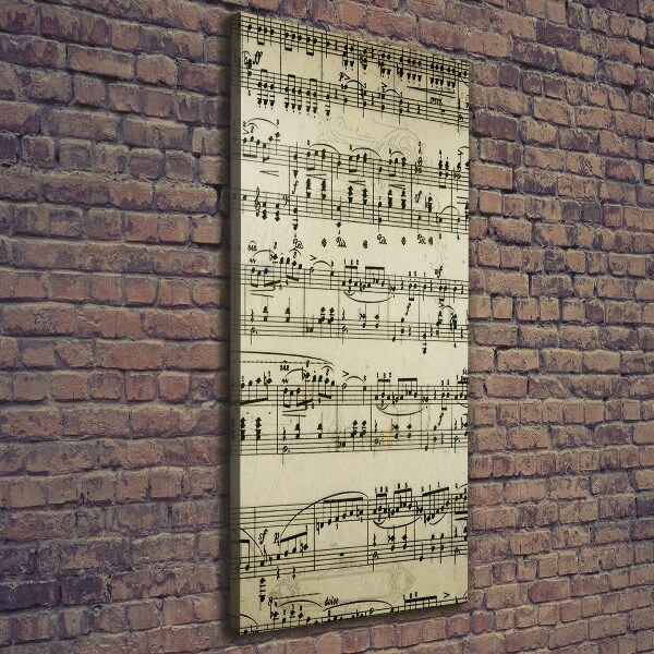 Verticale canvasfoto Aantekeningen over een personeelslid