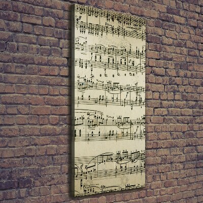 Verticale canvasfoto Aantekeningen over een personeelslid