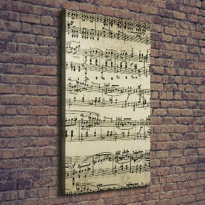 Verticale canvasfoto Aantekeningen over een personeelslid