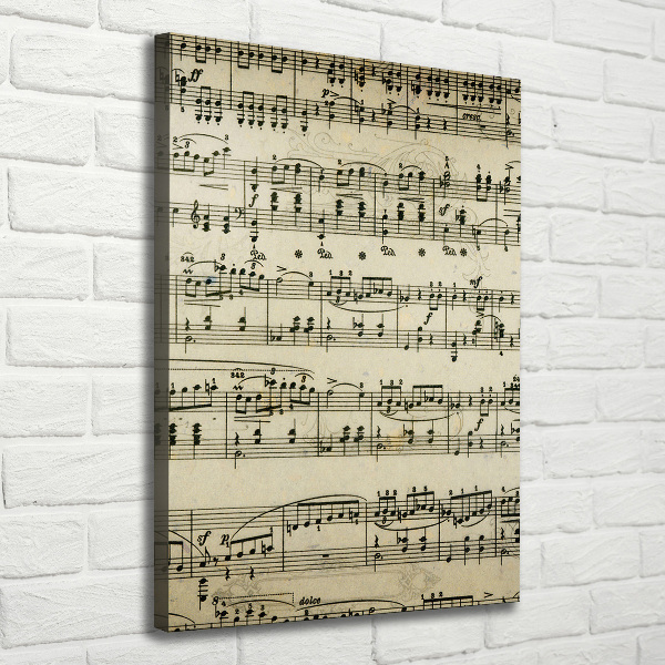 Verticale canvasfoto Aantekeningen over een personeelslid