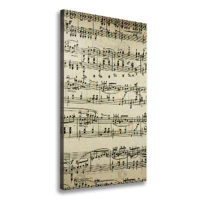 Verticale canvasfoto Aantekeningen over een personeelslid