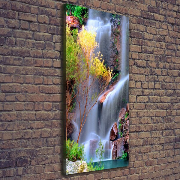 Verticale foto op canvas Waterval