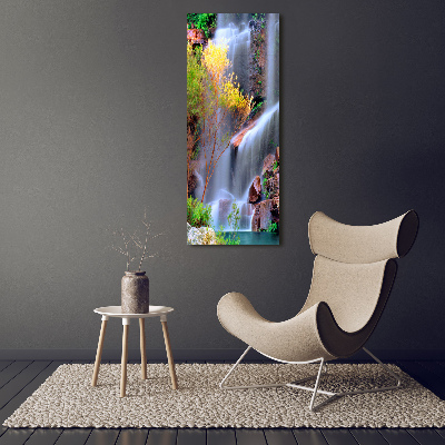 Verticale foto op canvas Waterval