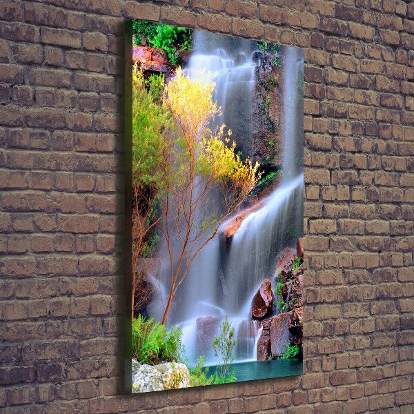 Verticale foto op canvas Waterval