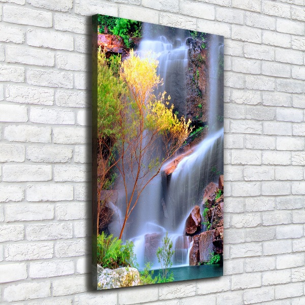Verticale foto op canvas Waterval