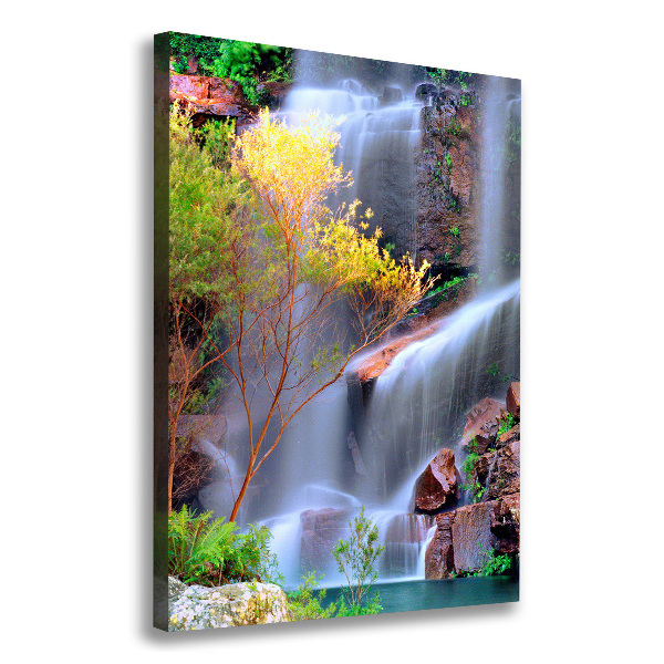 Verticale foto op canvas Waterval