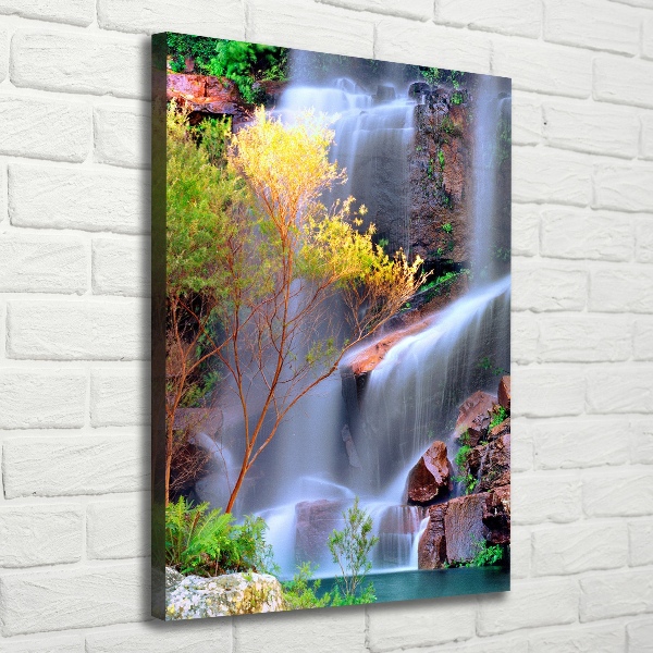 Verticale foto op canvas Waterval