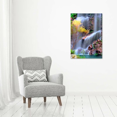 Verticale foto op canvas Waterval