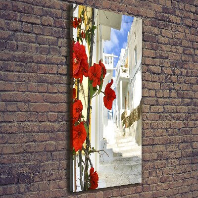 Verticaal canvasschilderij Mykonos, Griekenland