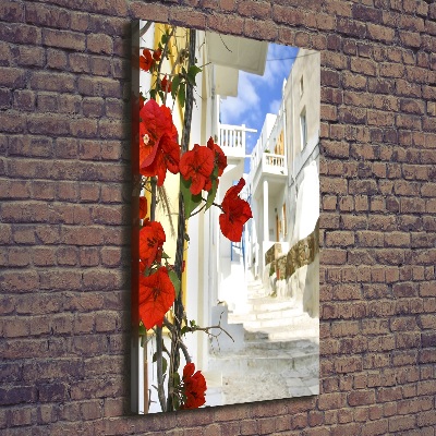 Verticaal canvasschilderij Mykonos, Griekenland