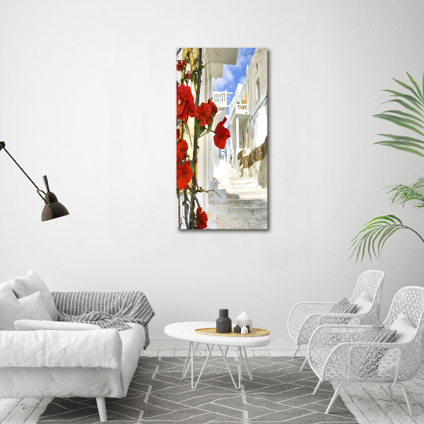 Verticaal canvasschilderij Mykonos, Griekenland