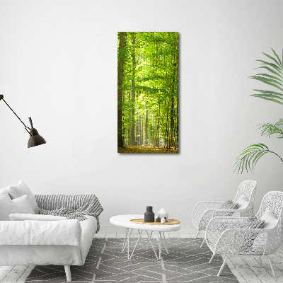 Verticaal canvasschilderij Beukenbos