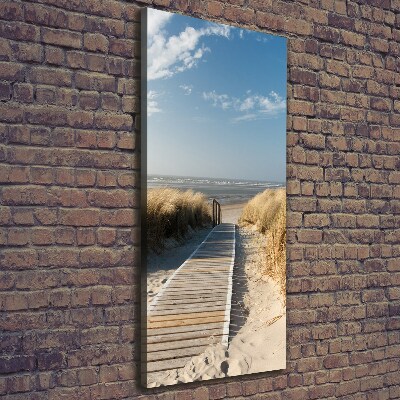 Verticale foto op canvas Pad naar het strand