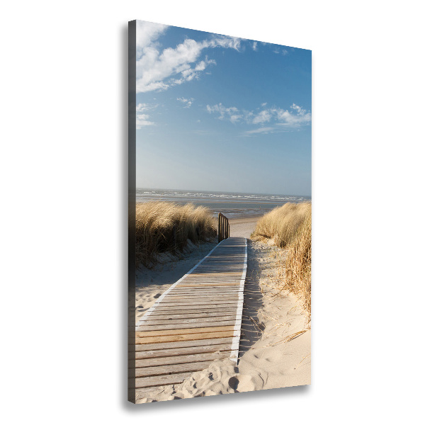Verticale foto op canvas Pad naar het strand