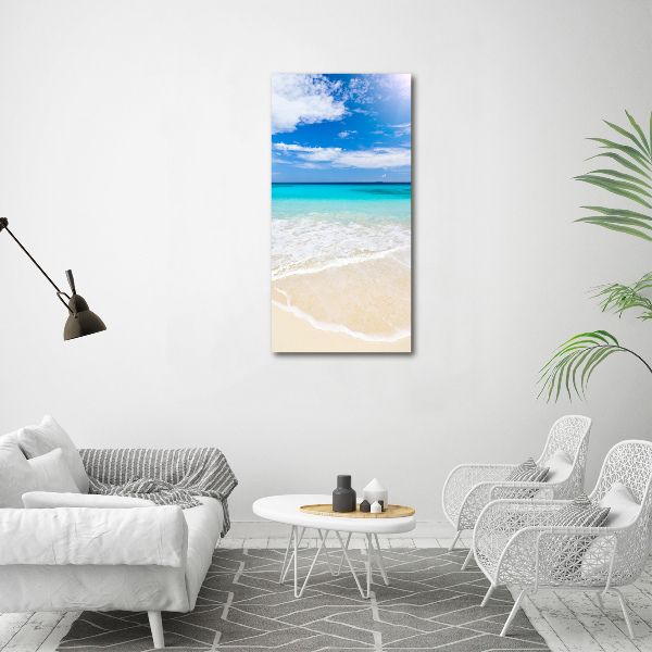 Verticaal canvasschilderij Tropisch strand