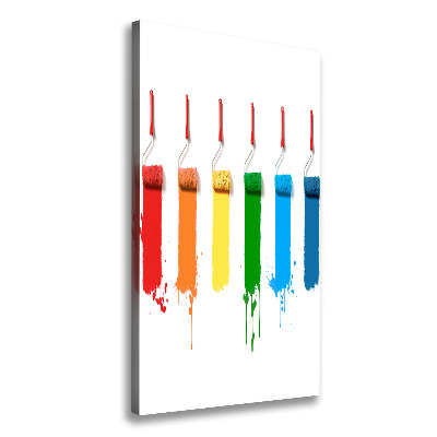 Verticaal canvasschilderij Verfrollers