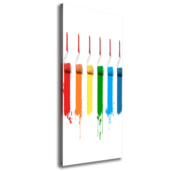 Verticaal canvasschilderij Verfrollers