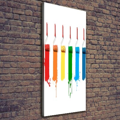 Verticaal canvasschilderij Verfrollers