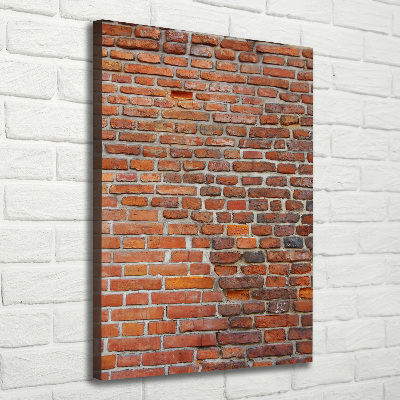 Verticaal canvasschilderij Bakstenen muur