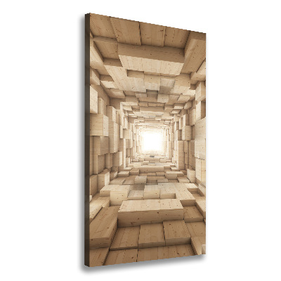 Verticaal schilderij op canvas Kleurrijke stoffen