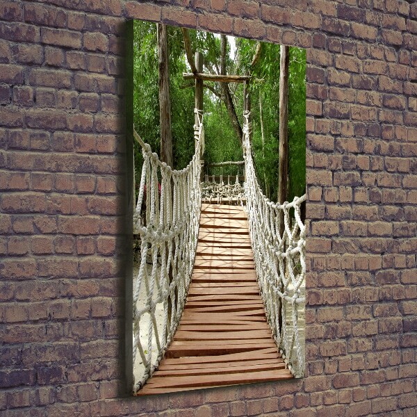 Verticale foto op canvas Touwbrug