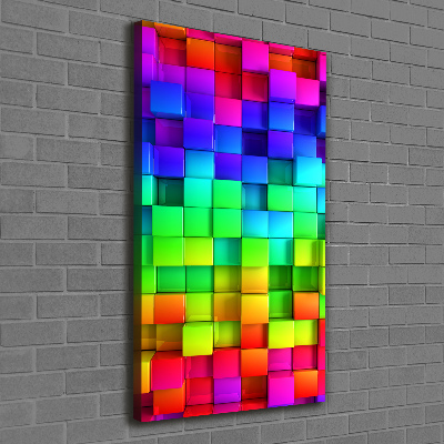 Verticaal schilderij op canvas Kleurrijke dozen