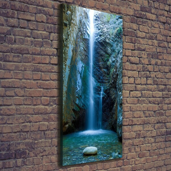 Verticale canvasfoto Waterval