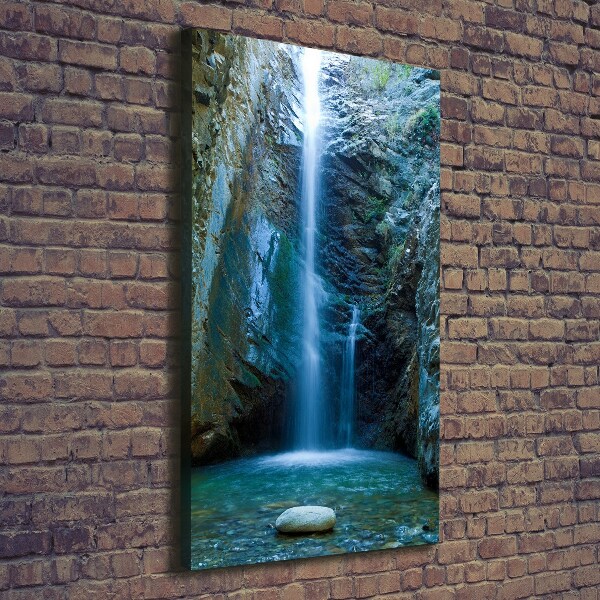 Verticale canvasfoto Waterval