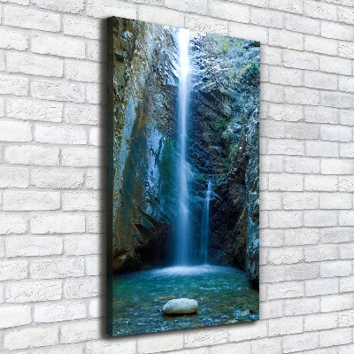 Verticale canvasfoto Waterval