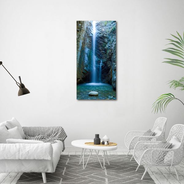 Verticale canvasfoto Waterval